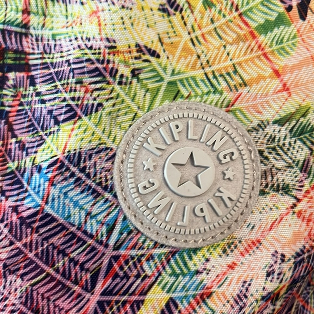 🎉Kipling Seoul XL 17” Laptop BackpackTravel Bag Palm Leaf Pattern Maddie Monkey - Picture 4 of 8
